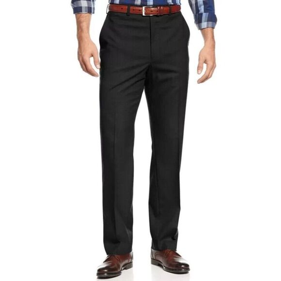 Michael Kors Men's Sz 40W x 32L Gray Solid Classic-Fit Stretch Dress Pants - Picture 9 of 9